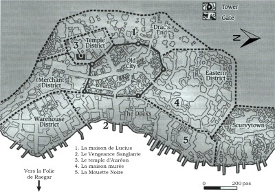 Carte de Port-royal avec les lieux connus